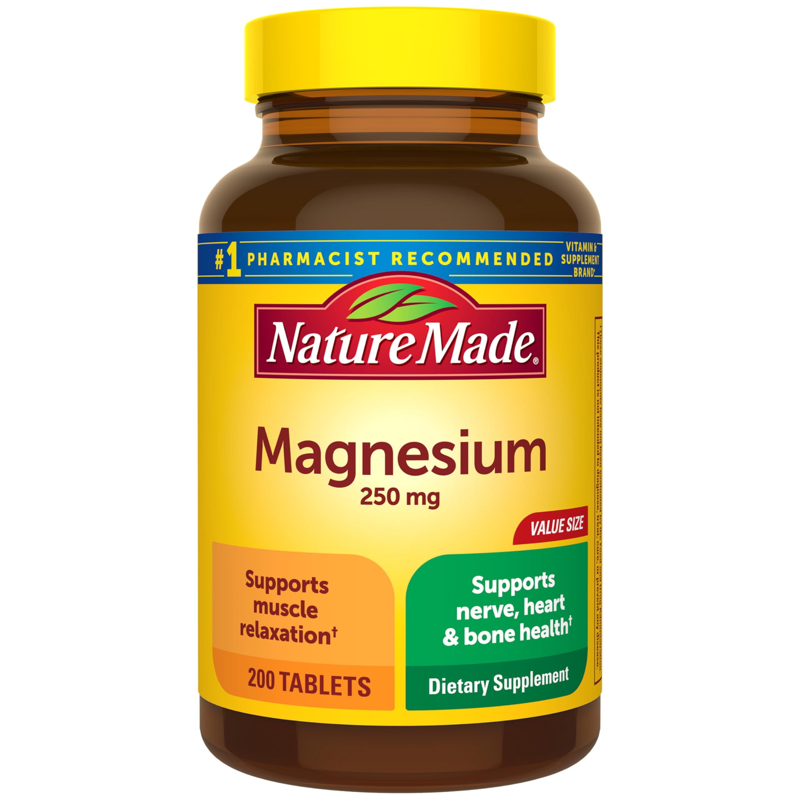 Nature Made Magnesium Oxide 250 mg Tablets bottle front view
