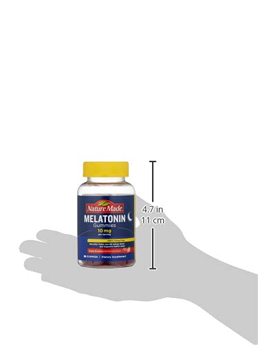 Nature Made Melatonin Gummies 10 mg gummies on a table