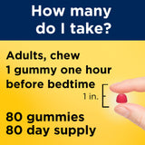 Nature Made Melatonin Gummies 2.5 mg gummies on a table