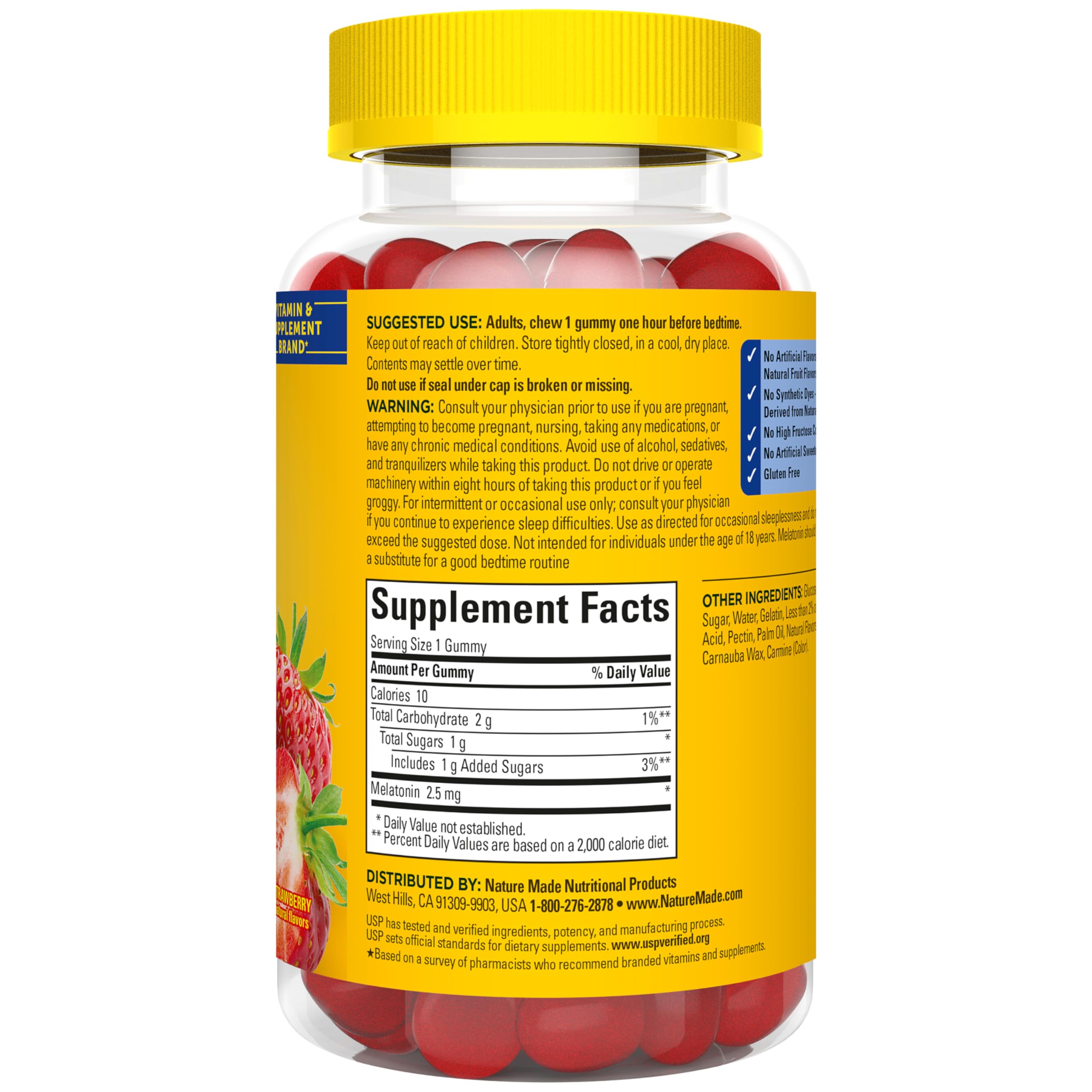 Nature Made Melatonin Gummies 2.5 mg in a lifestyle setting