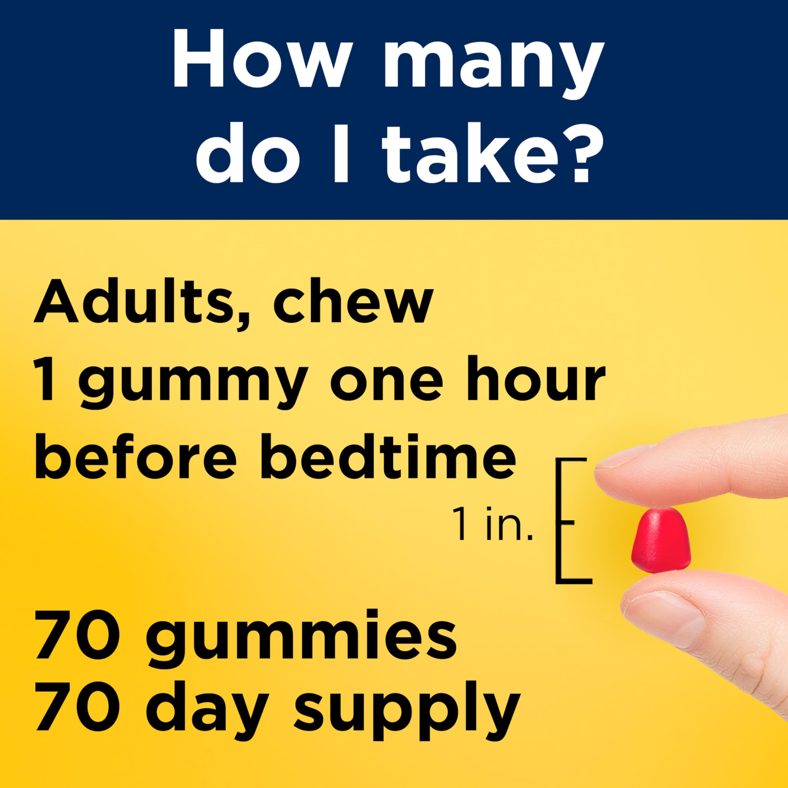 Nature Made Melatonin Gummies back view showing ingredients