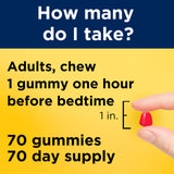 Nature Made Melatonin Gummies back view showing ingredients