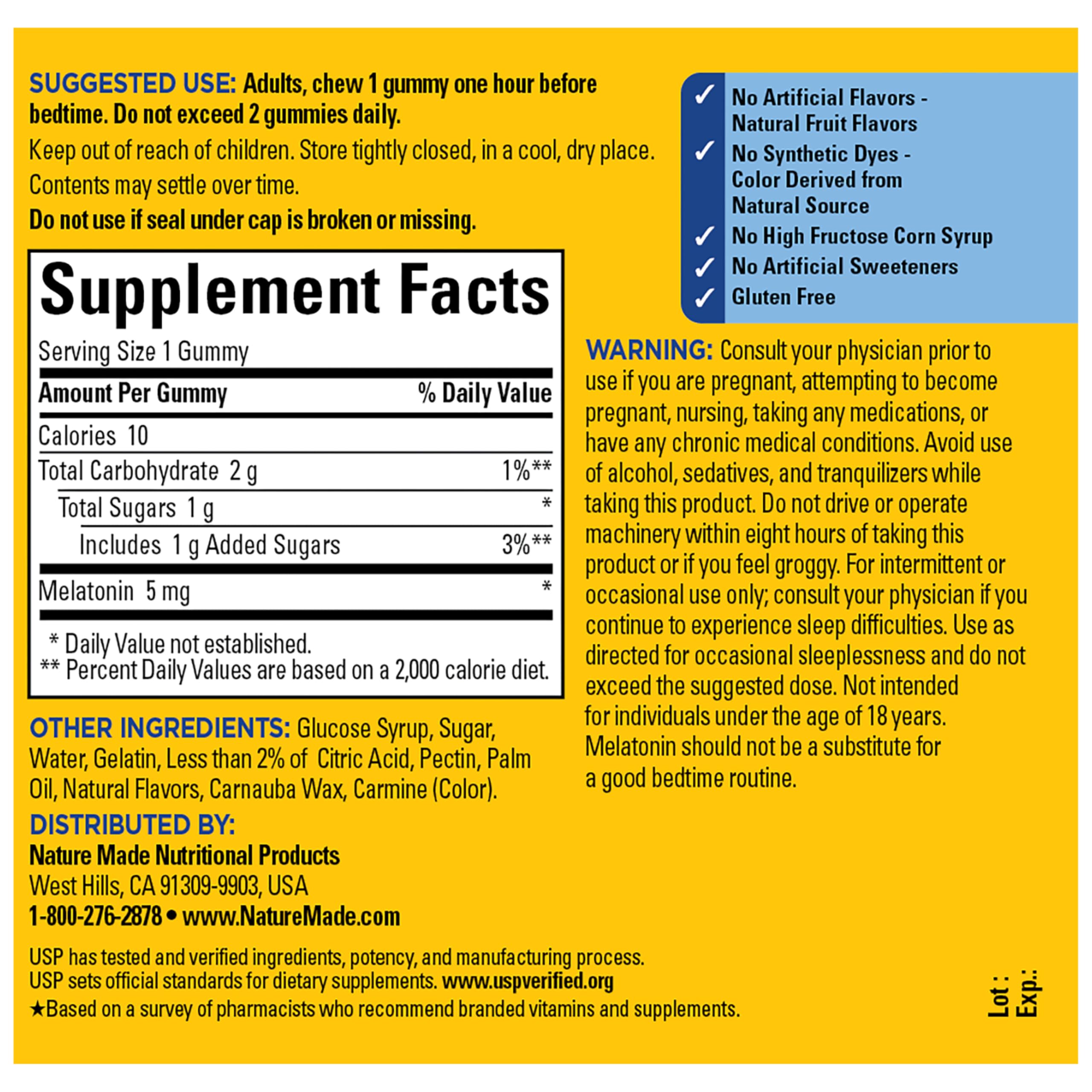 Nature Made Melatonin Gummies in a lifestyle setting