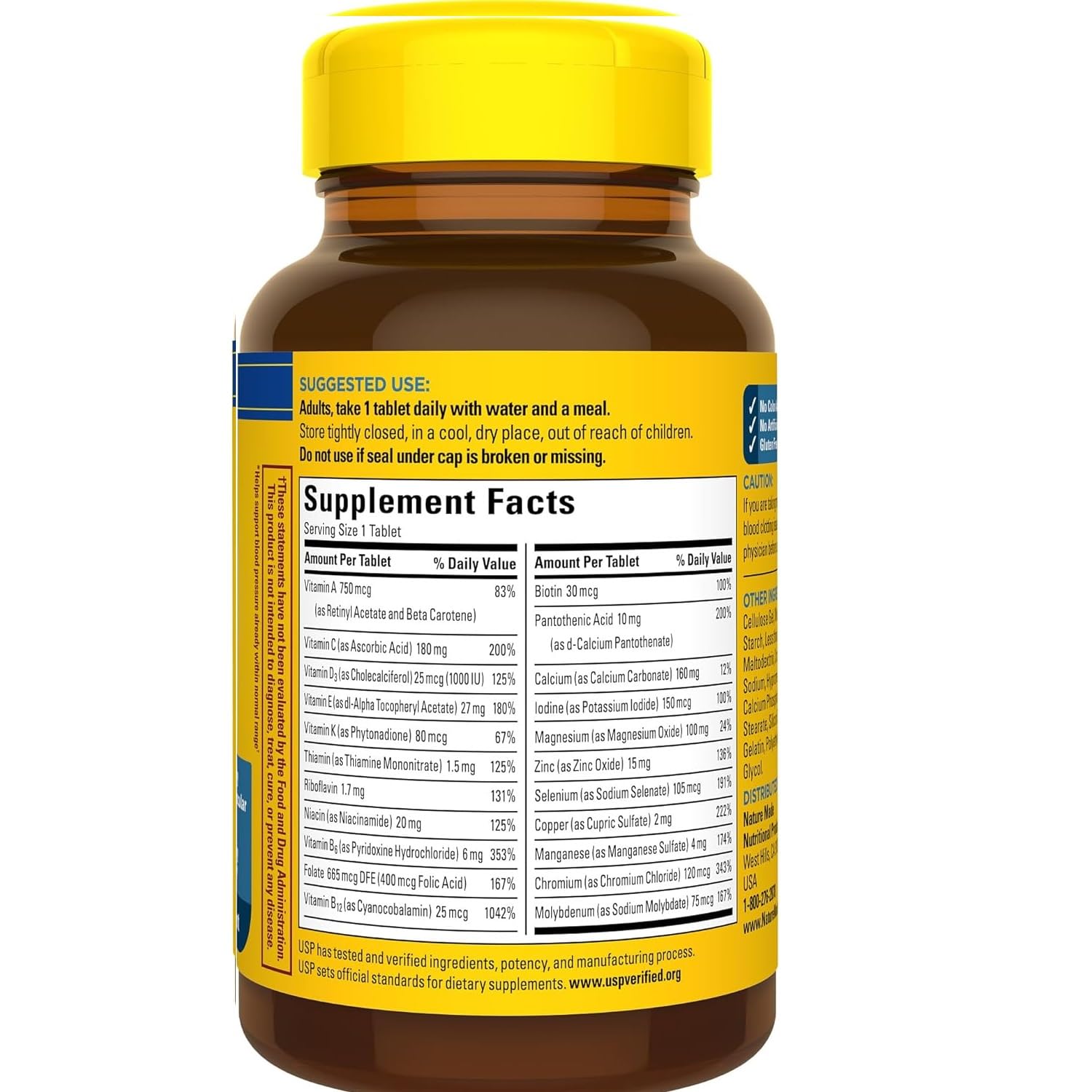 Nature Made Multi For Him 50 Plus multivitamin tablets bottle packaging