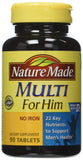 Nature Made Multivitamin For Him three bottles front view