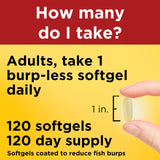 Nature Made Omega 3 Fish Oil 1200 mg Softgels with measuring spoon