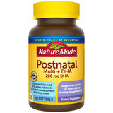 Nature Made Postnatal Multivitamin + DHA 60 Softgels front view