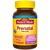 Nature Made Prenatal Vitamins Folic Acid 90 Count bottle front view