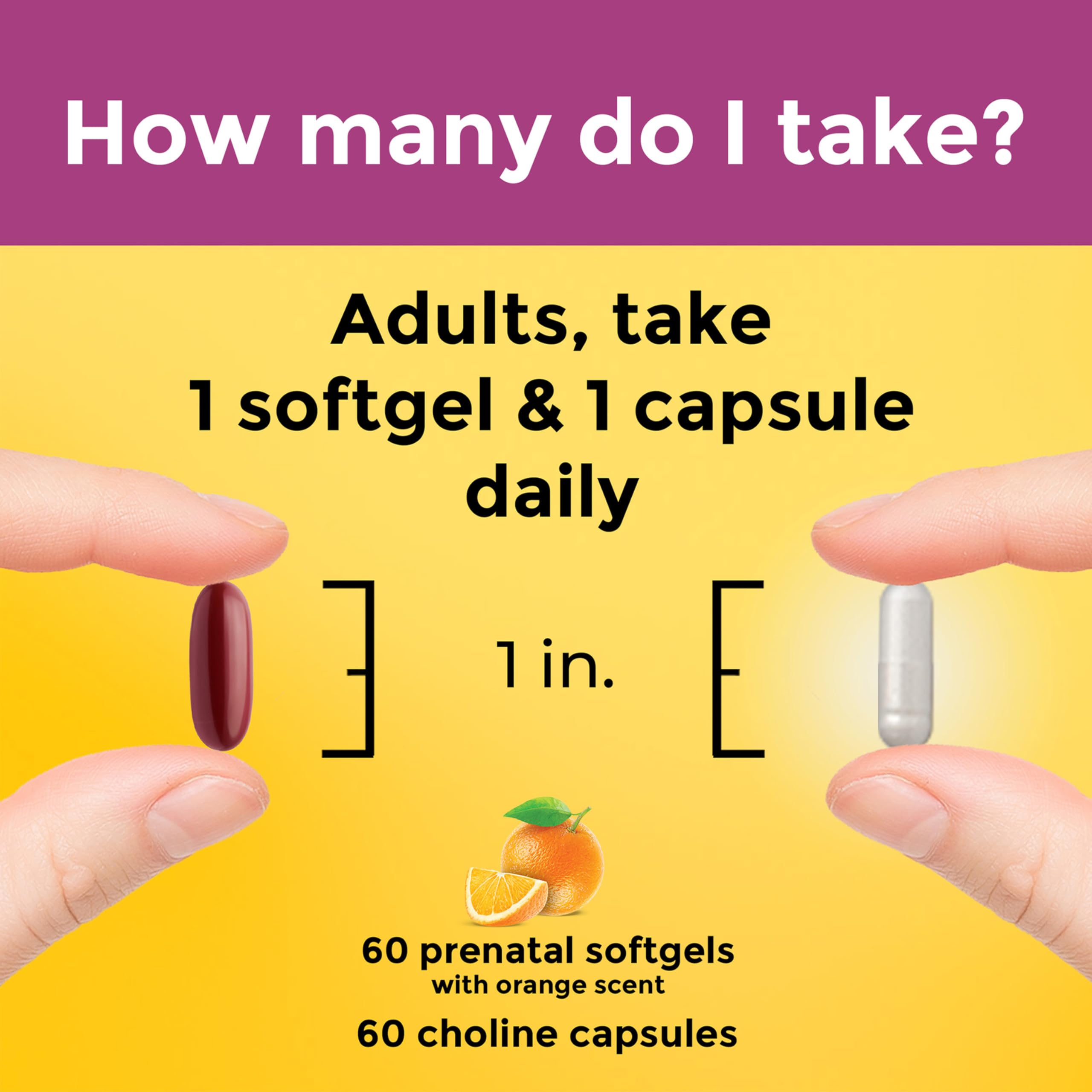 Nature Made Prenatal Vitamins with DHA and Choline packaging