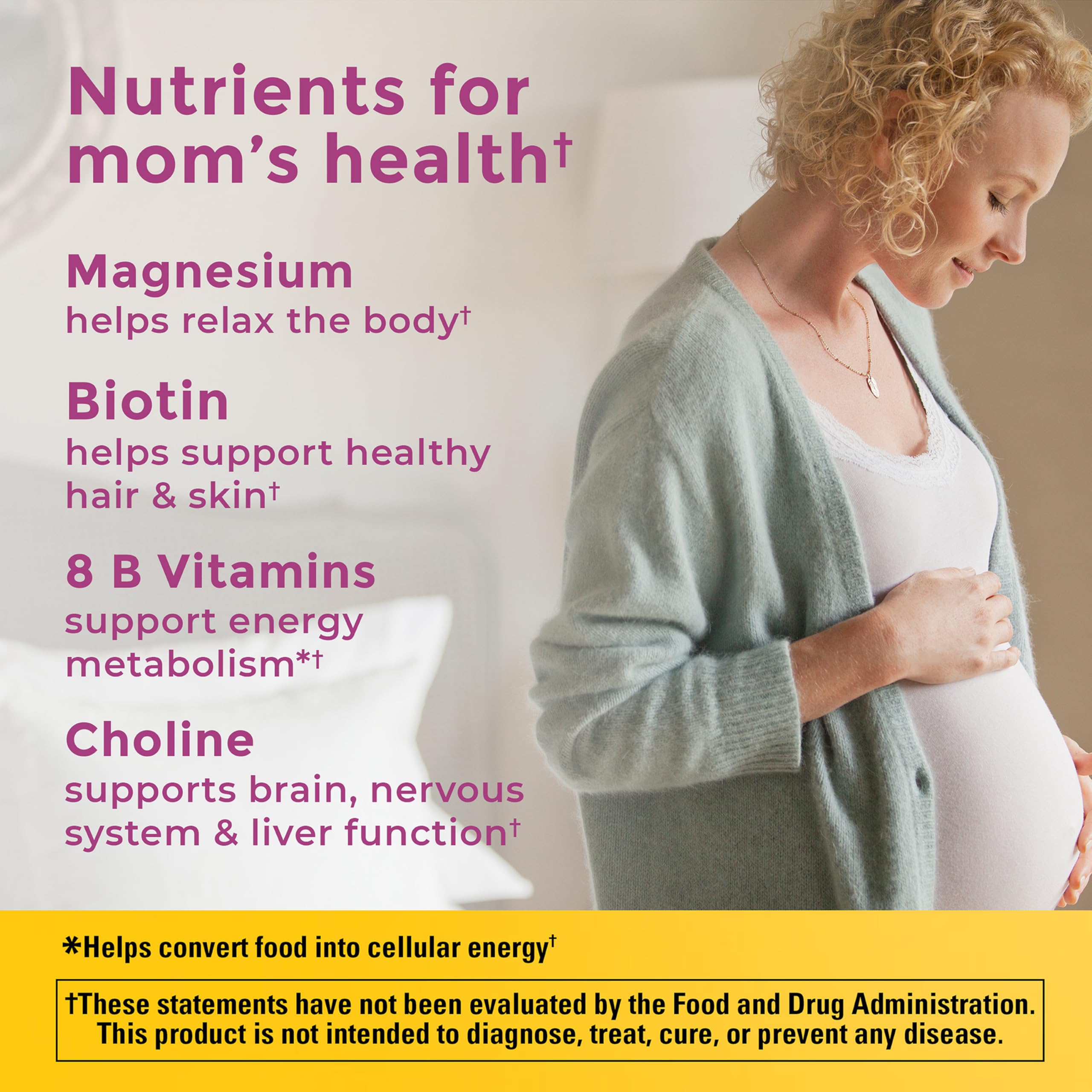 Nature Made Prenatal Vitamins with DHA and Choline softgel close-up