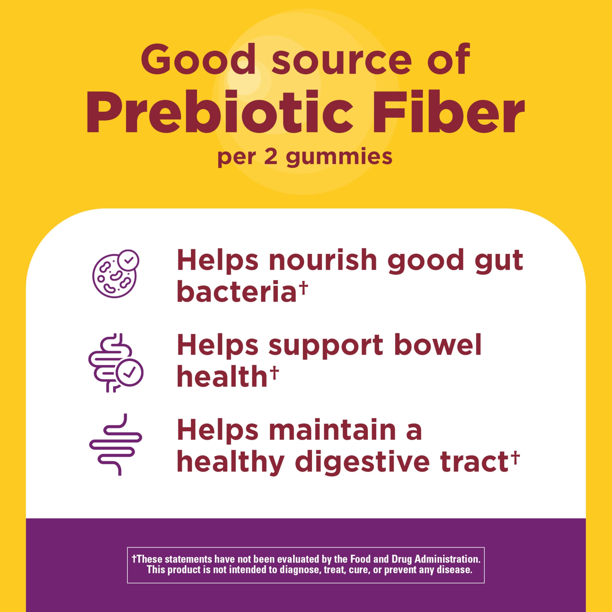 Nature Made Probiotic + Prebiotic Fiber Gummies ingredients list