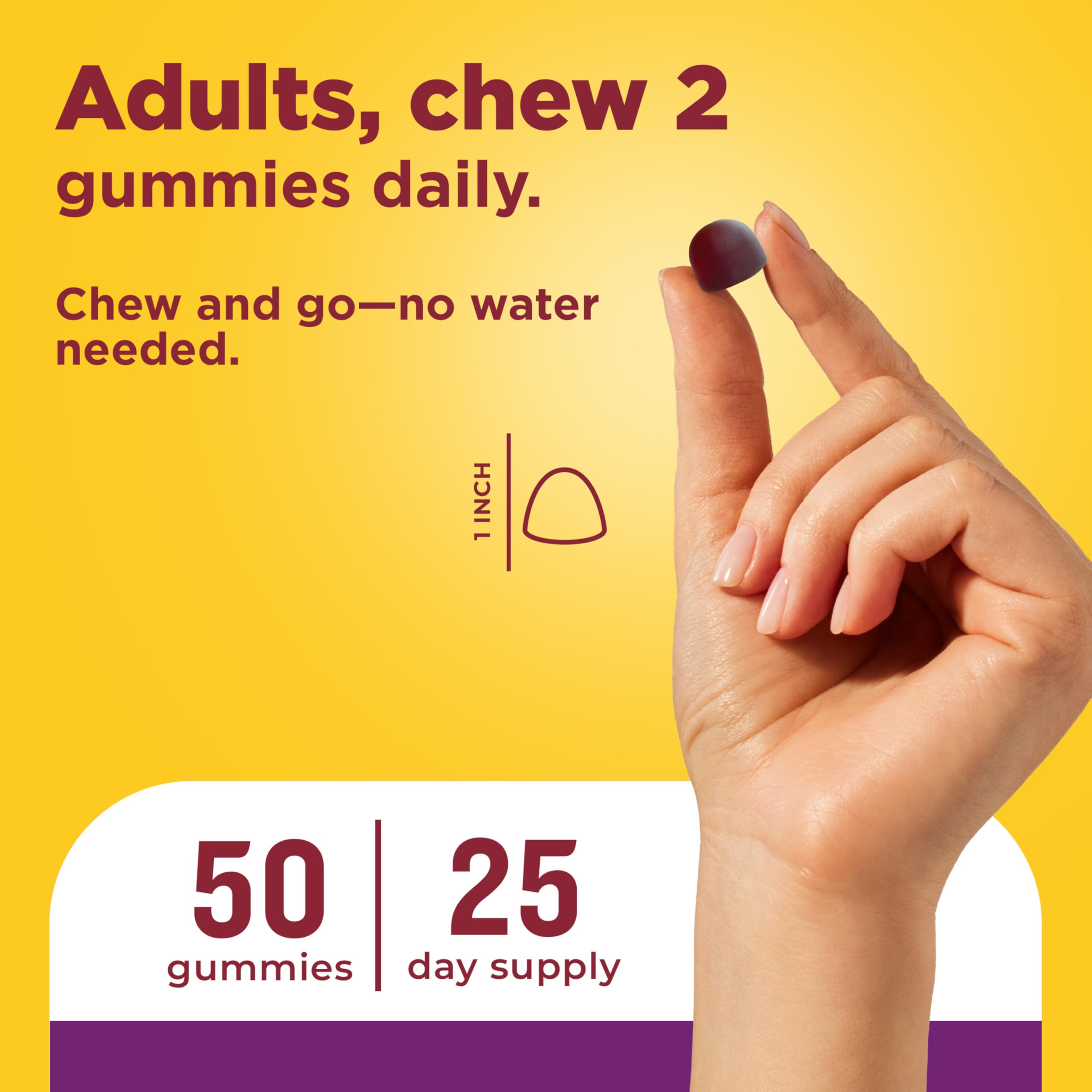 Nature Made Probiotic + Prebiotic Fiber Gummies on a wooden table