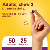Nature Made Probiotic + Prebiotic Fiber Gummies on a wooden table