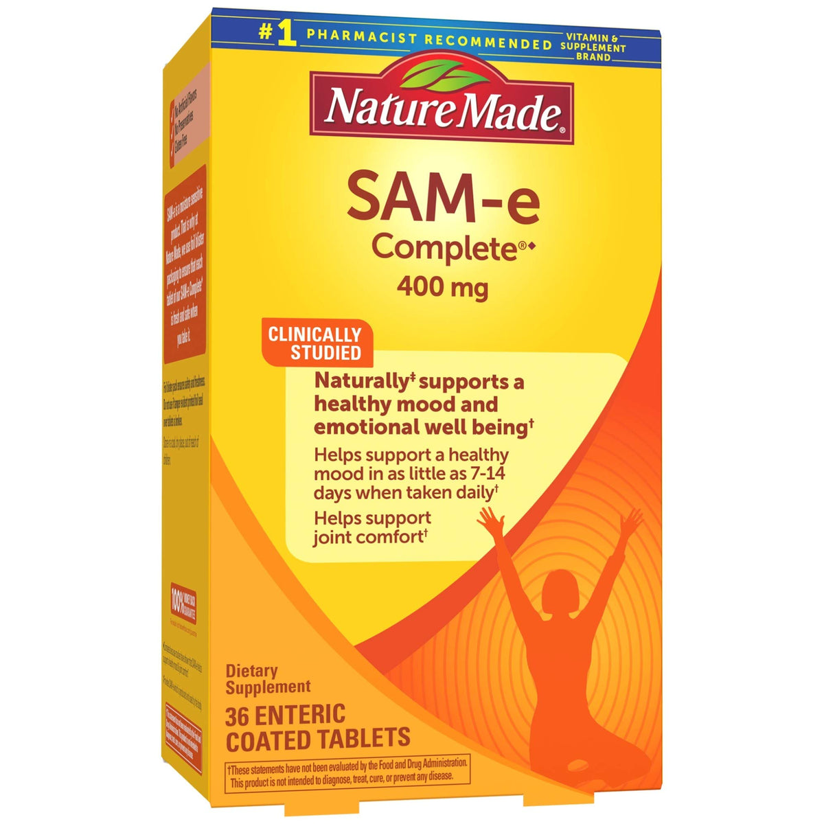 Nature Made SAM-e Complete 400 mg supplement bottle front view