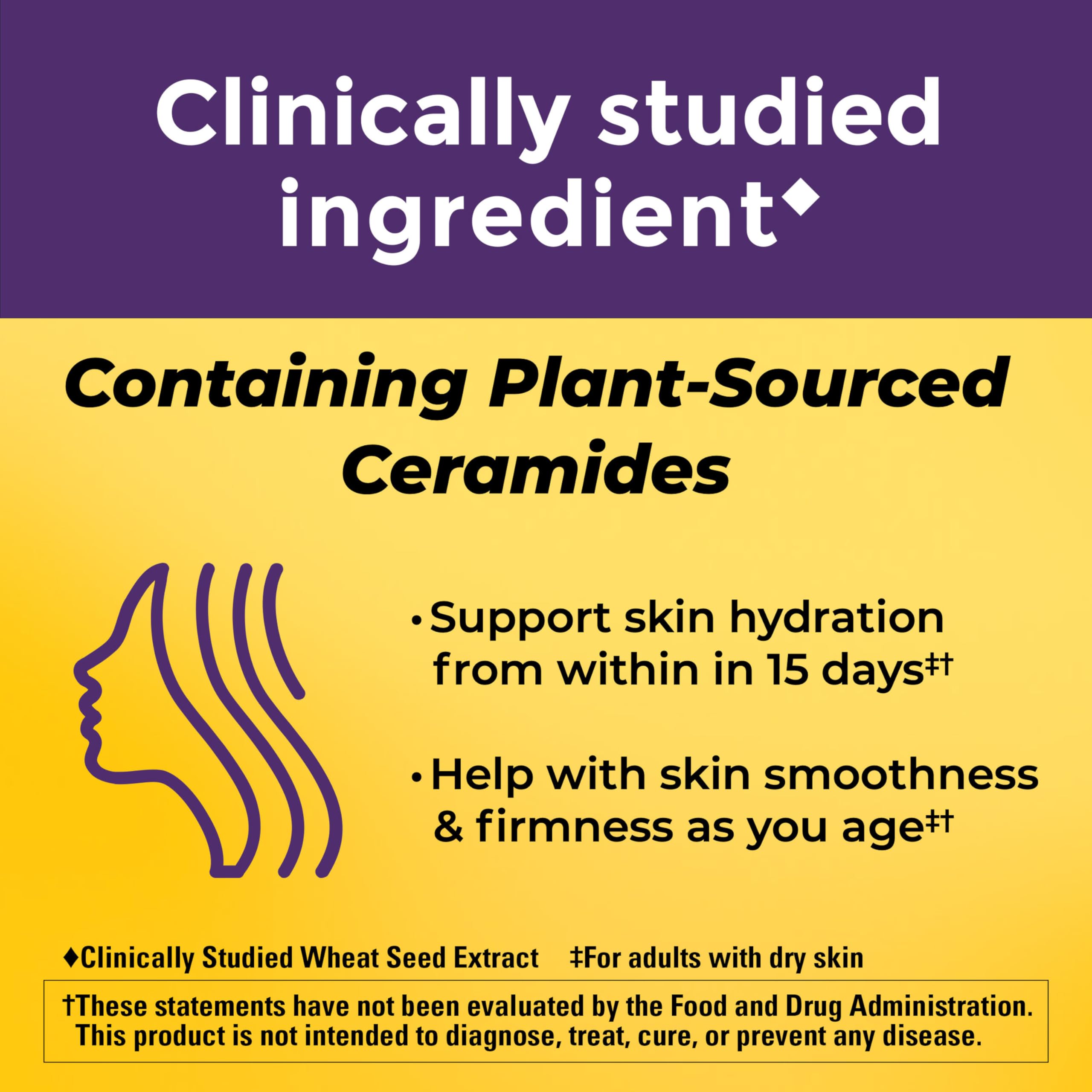 Nature Made Skin Hydration Gummies peach flavour close-up