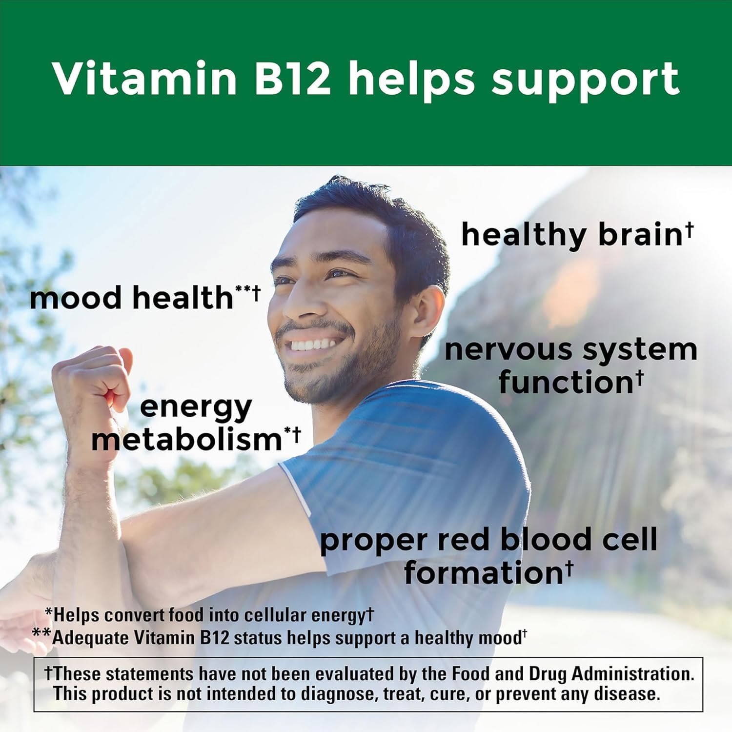 Nature Made Sublingual Vitamin B12 Micro-Lozenges 1000 mcg lozenge close-up