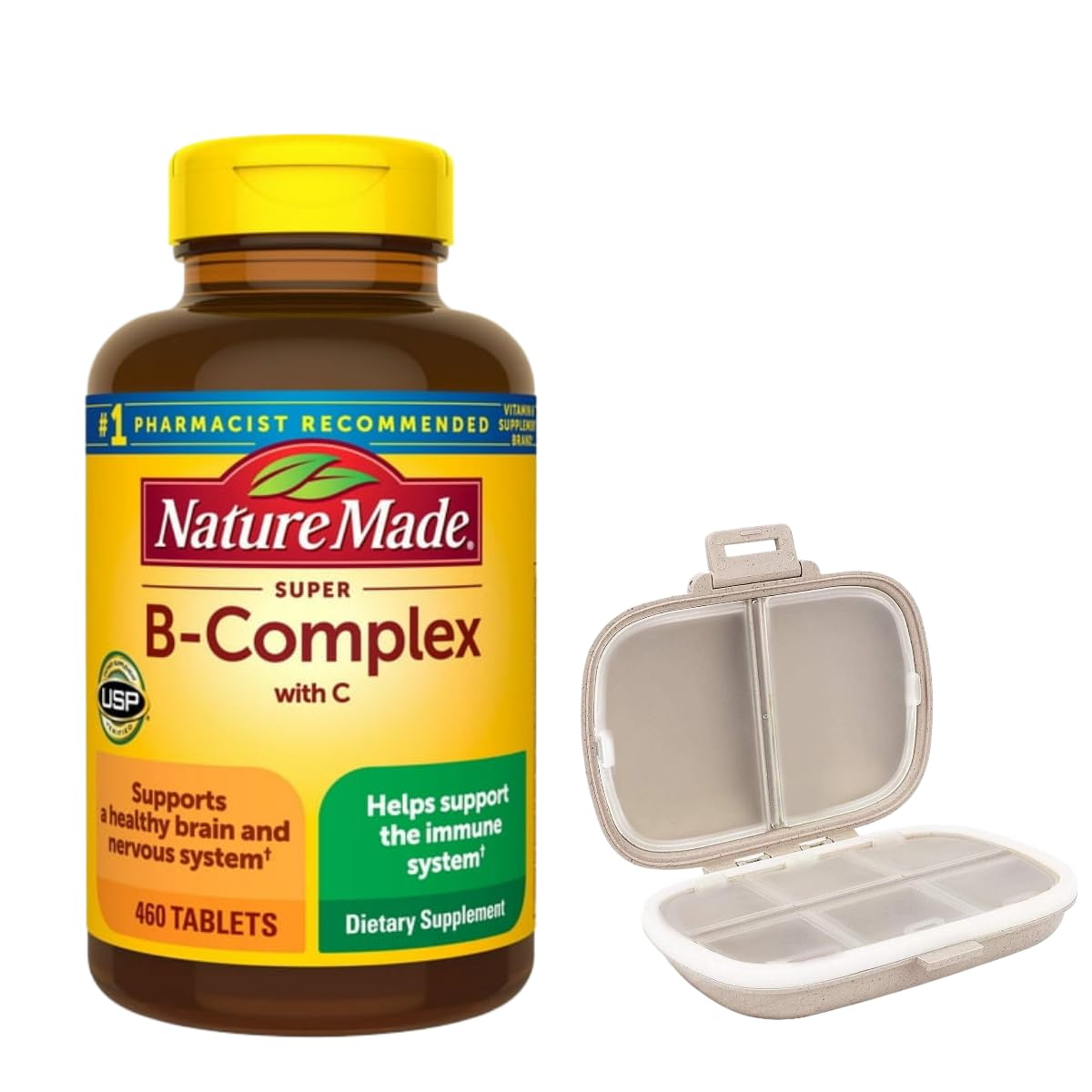 Nature Made Super B Complex 460 Tablets front view with packaging