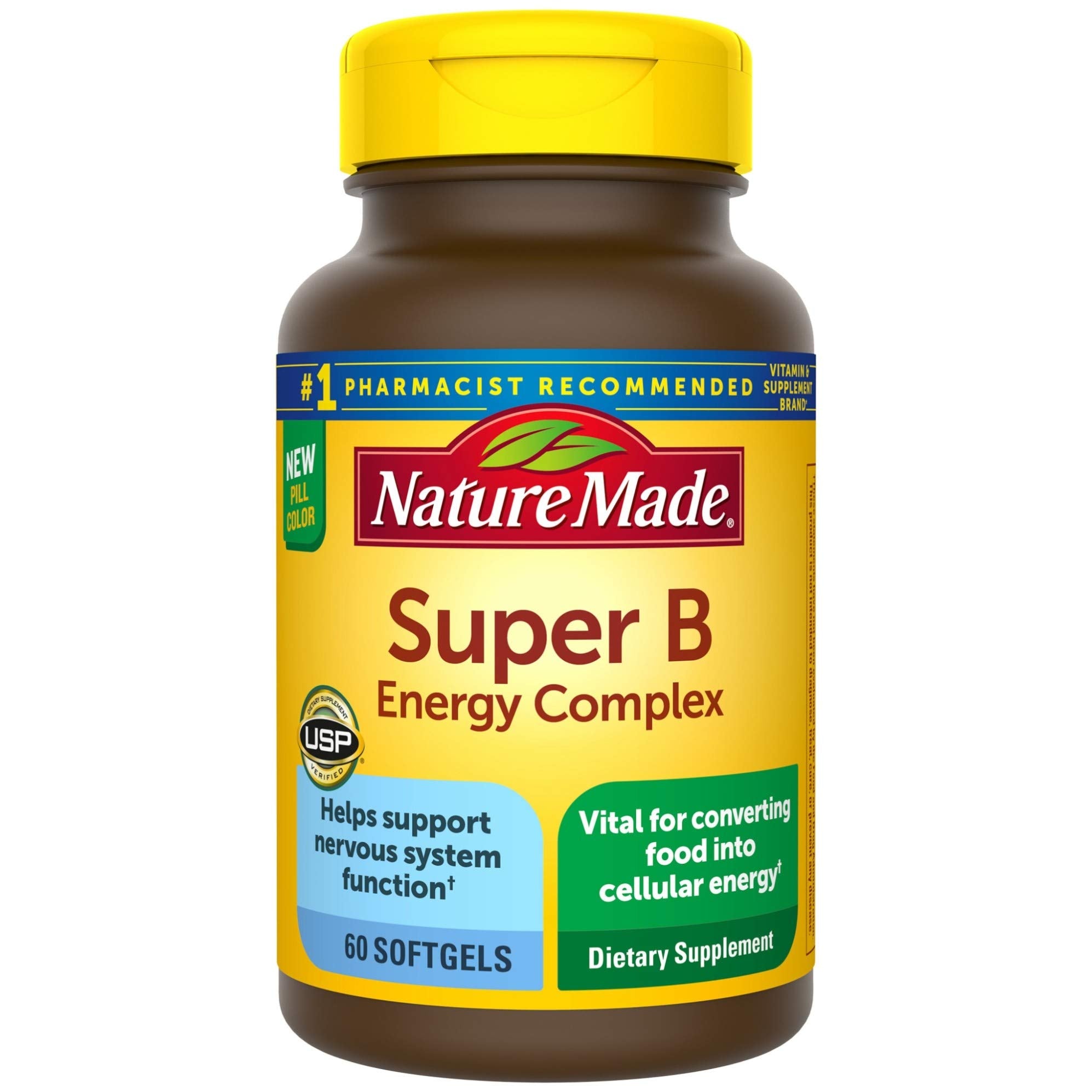 Nature Made Super B Energy Complex Softgels 60 count bottle front view