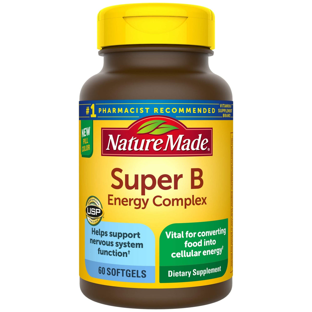 Nature Made Super B Energy Complex Softgels 60 count bottle front view