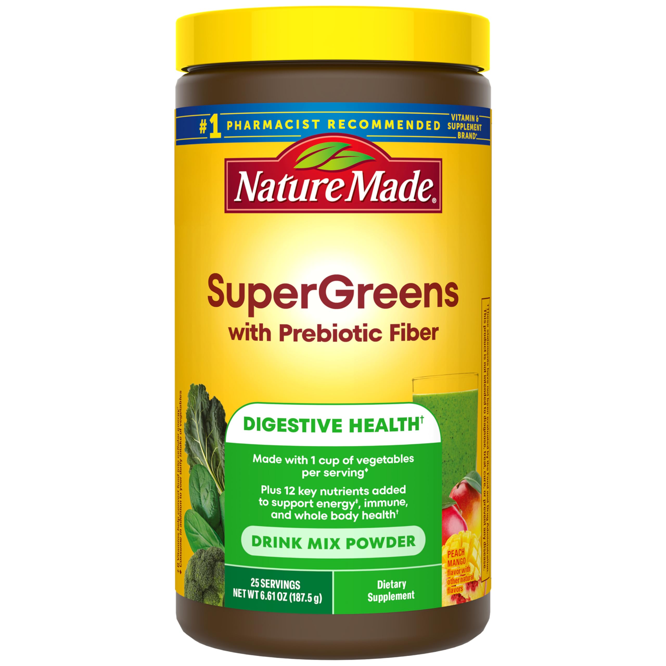 Nature Made Super Greens Powder Drink Mix packaging front view