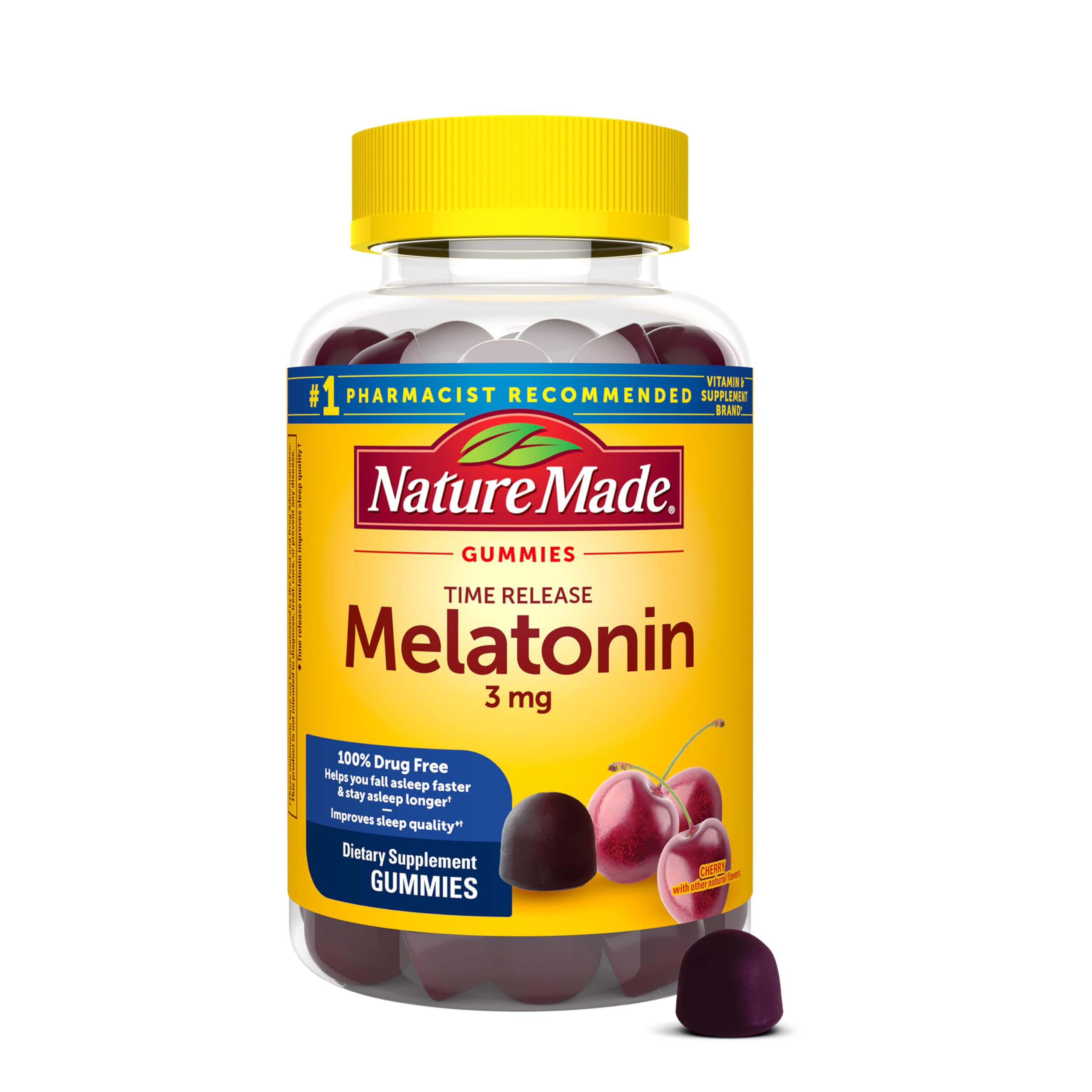 Nature Made Time Release Melatonin Gummies 3mg front view