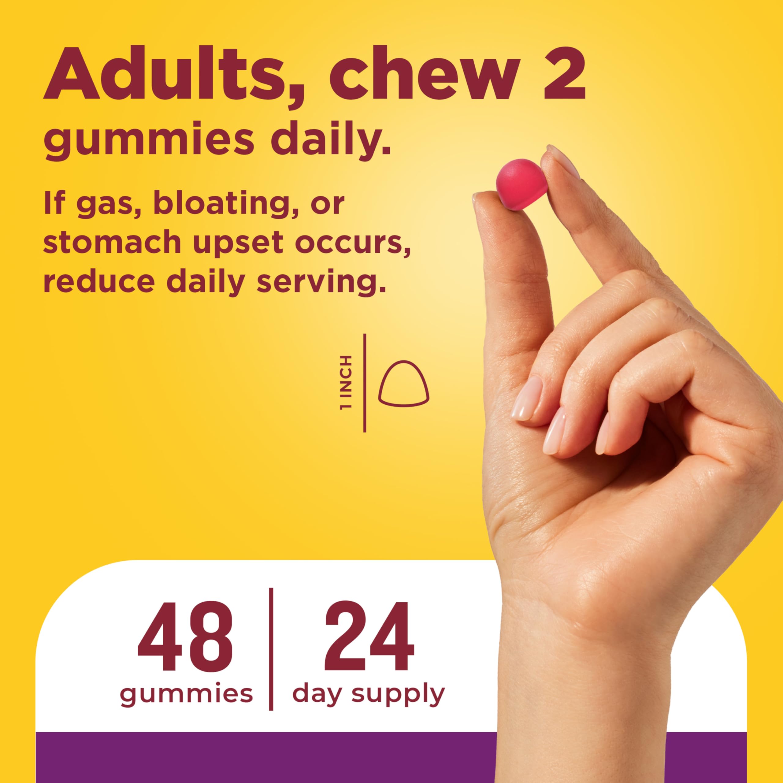 Nature Made Triple-Action Biotics gummies in a bowl