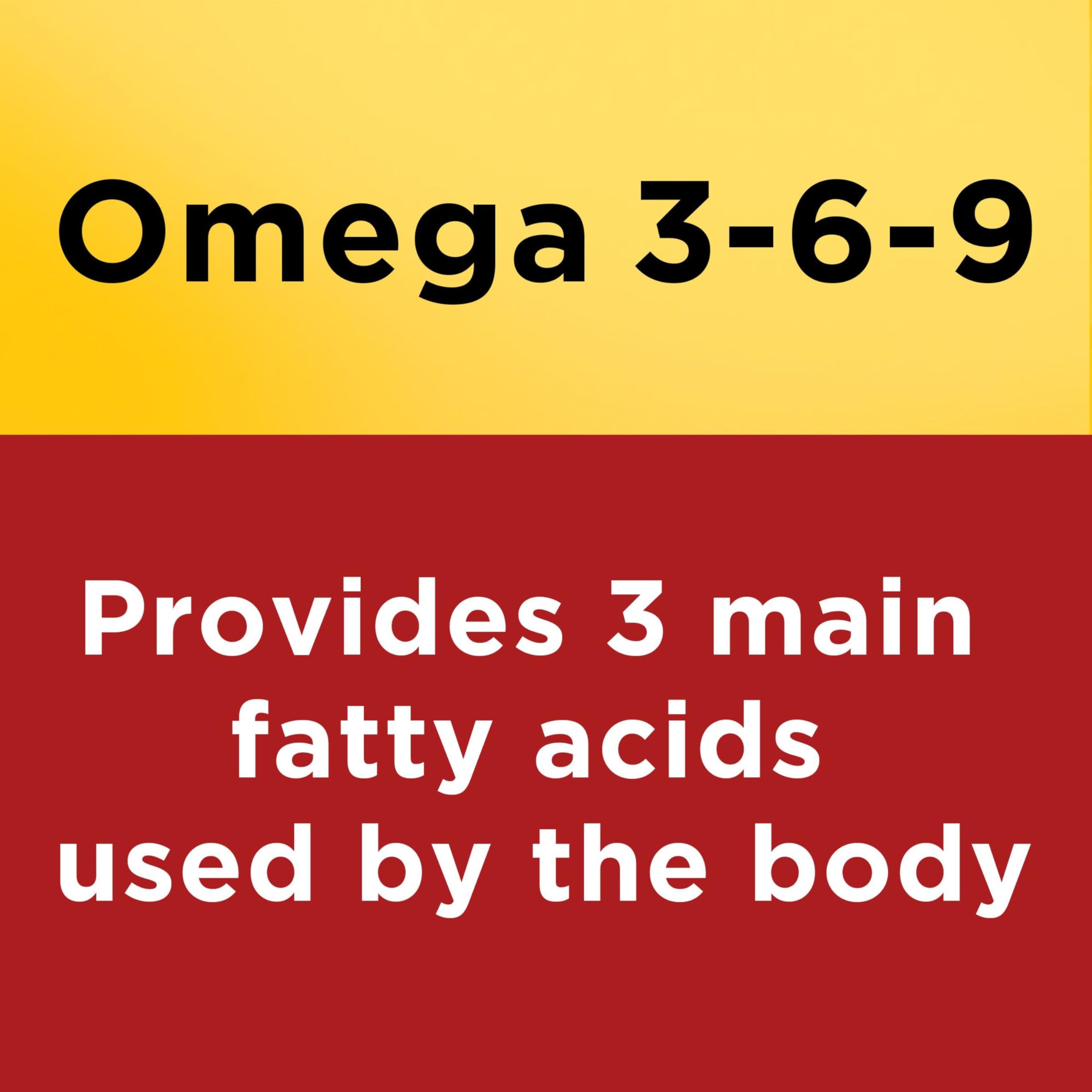 Nature Made Triple Omega 3-6-9 Softgels side view of bottle