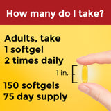 Nature Made Triple Omega 3-6-9 Softgels with dosage instructions