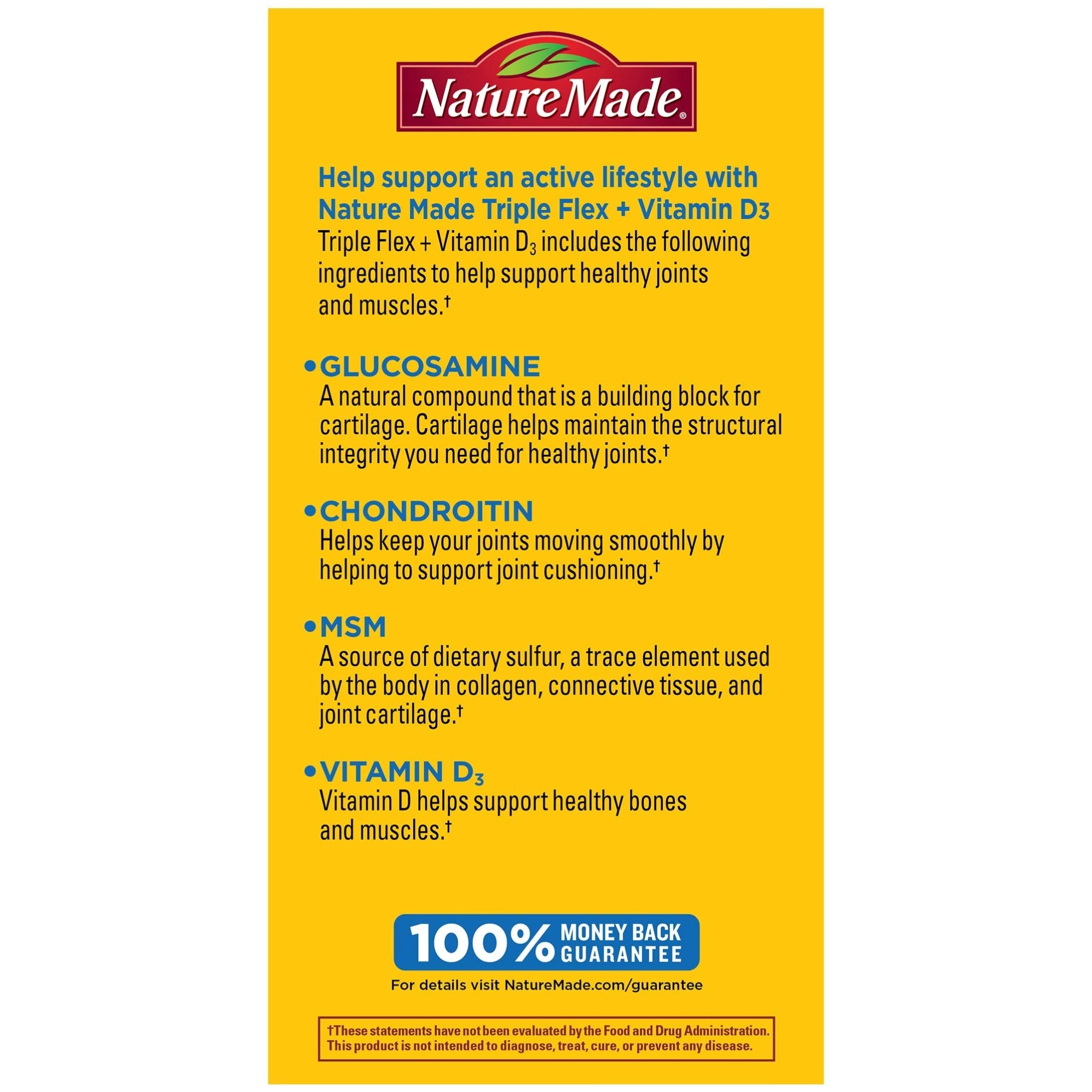 Nature Made TripleFlex Caplets with Vitamin D in hand