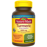 Nature Made Turmeric Extra Strength 1000mg vegetarian capsules front view