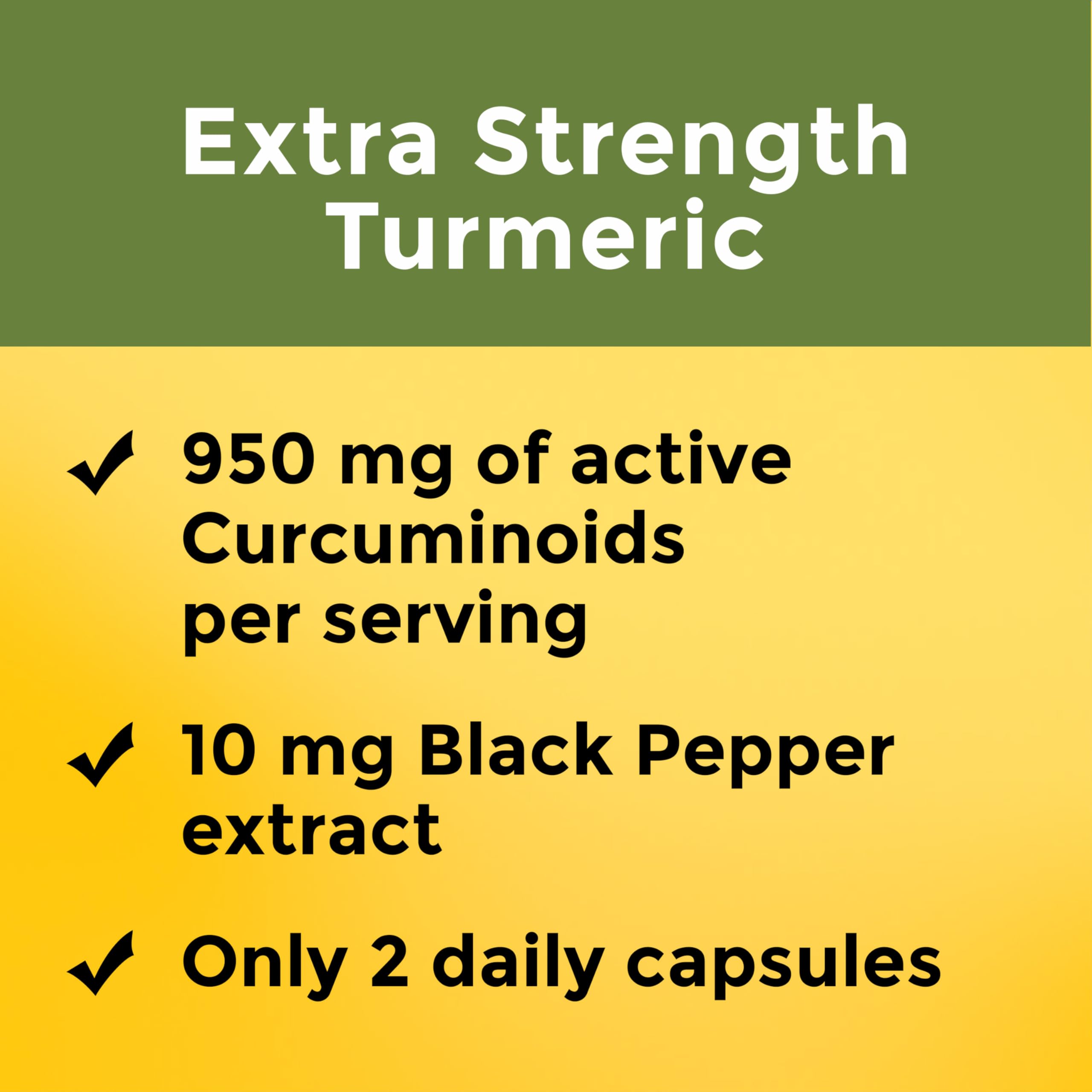 Nature Made Turmeric Extra Strength capsules side view