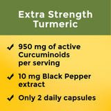 Nature Made Turmeric Extra Strength capsules side view