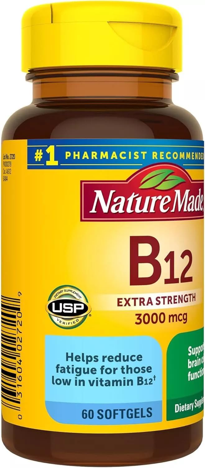 Nature Made Vitamin B12 Softgels bottle with 60 count