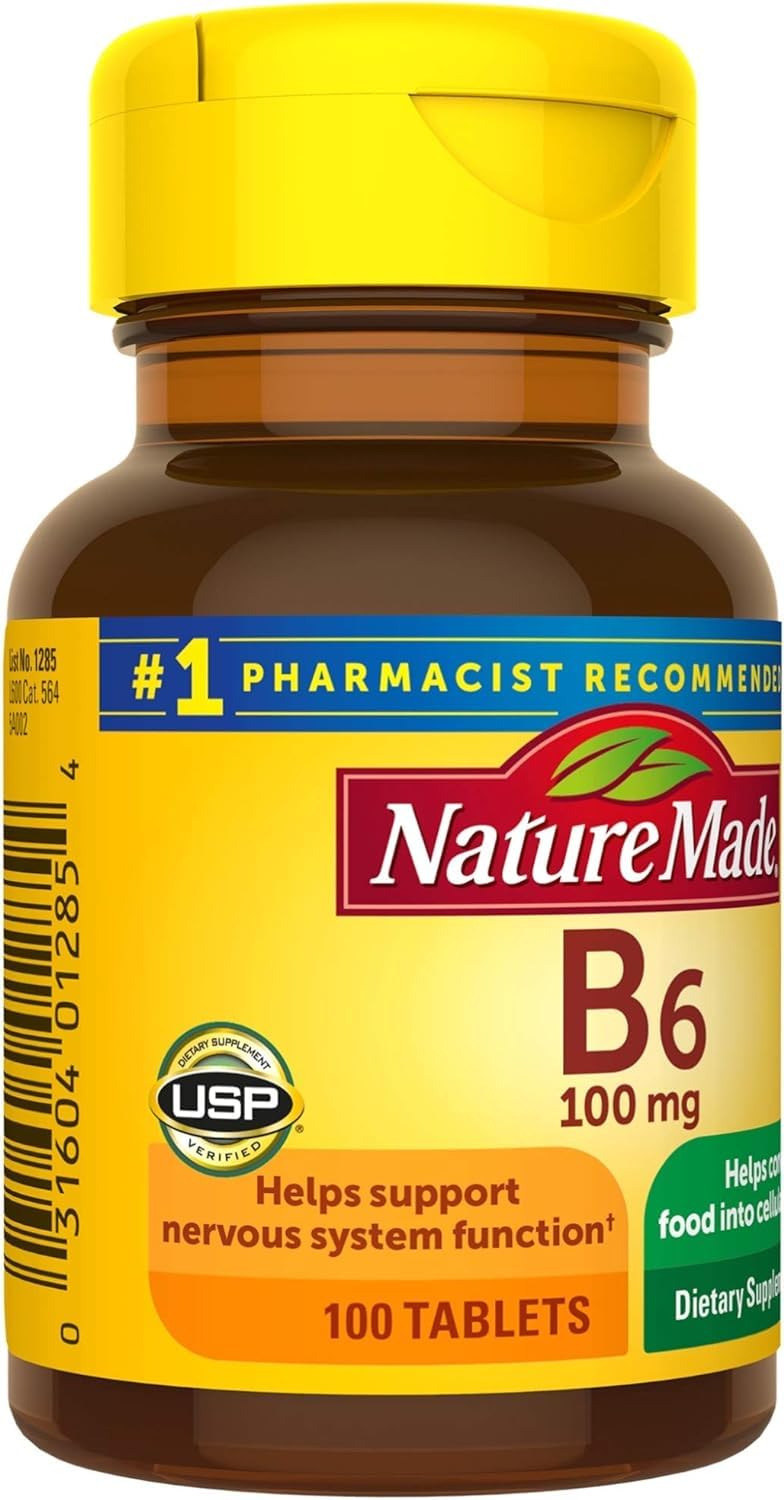 Nature Made Vitamin B6 Pyridoxal Phosphate supplement packaging