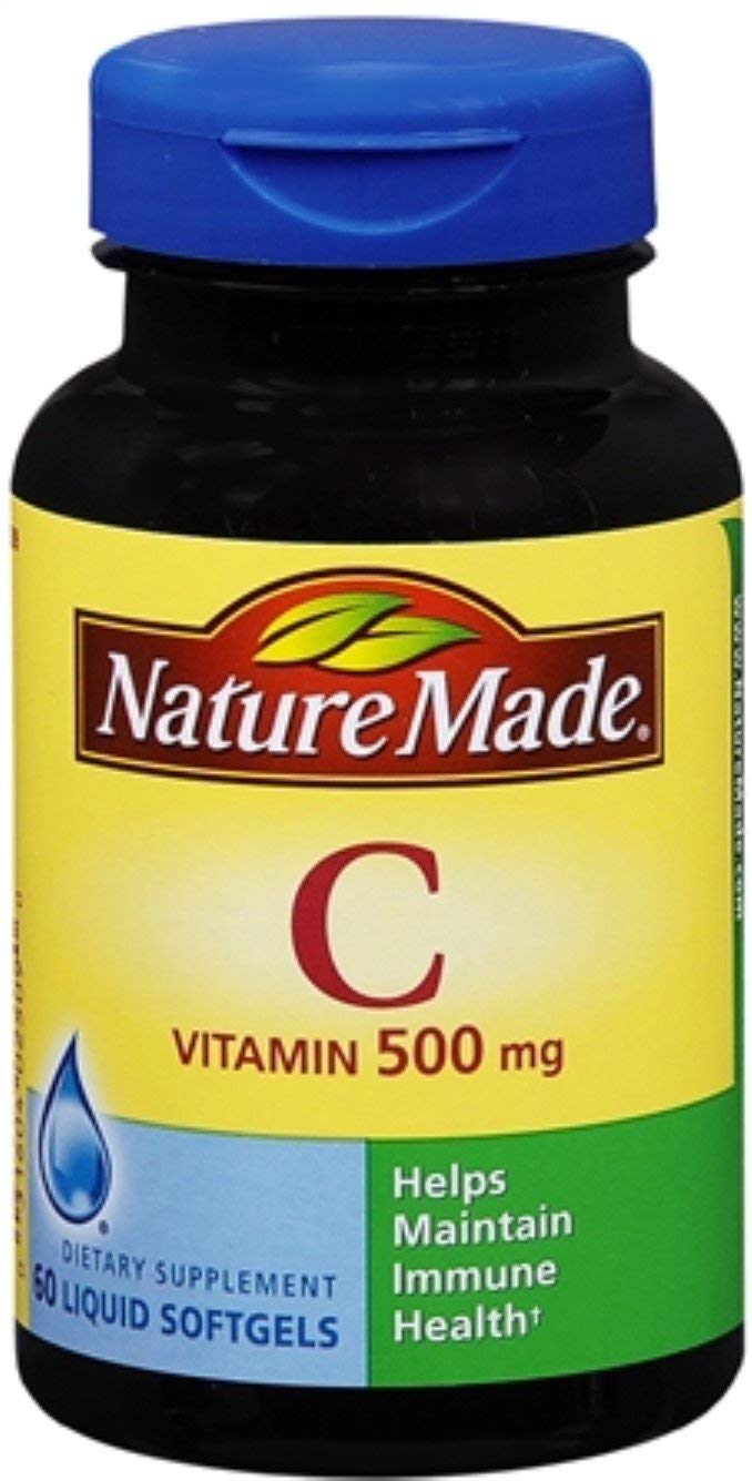 Nature Made Vitamin C 500 mg Softgels 120 count front view