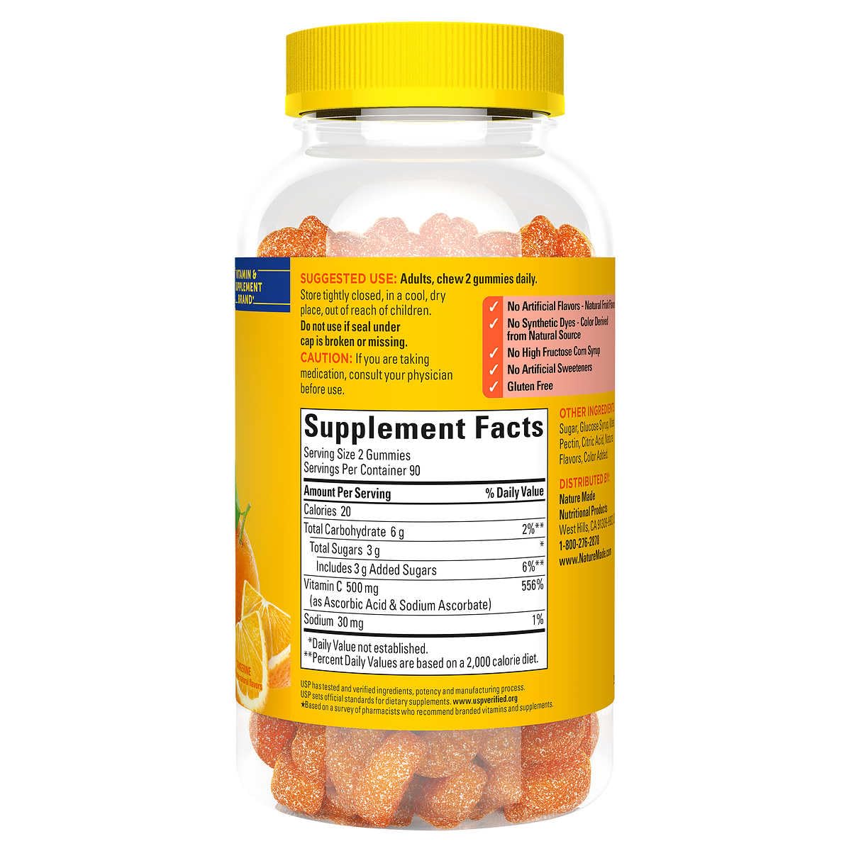 Nature Made Vitamin C Gummies with pill organiser side view