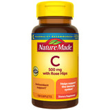 Nature Made Vitamin C with Rose Hips 500 mg caplets front view