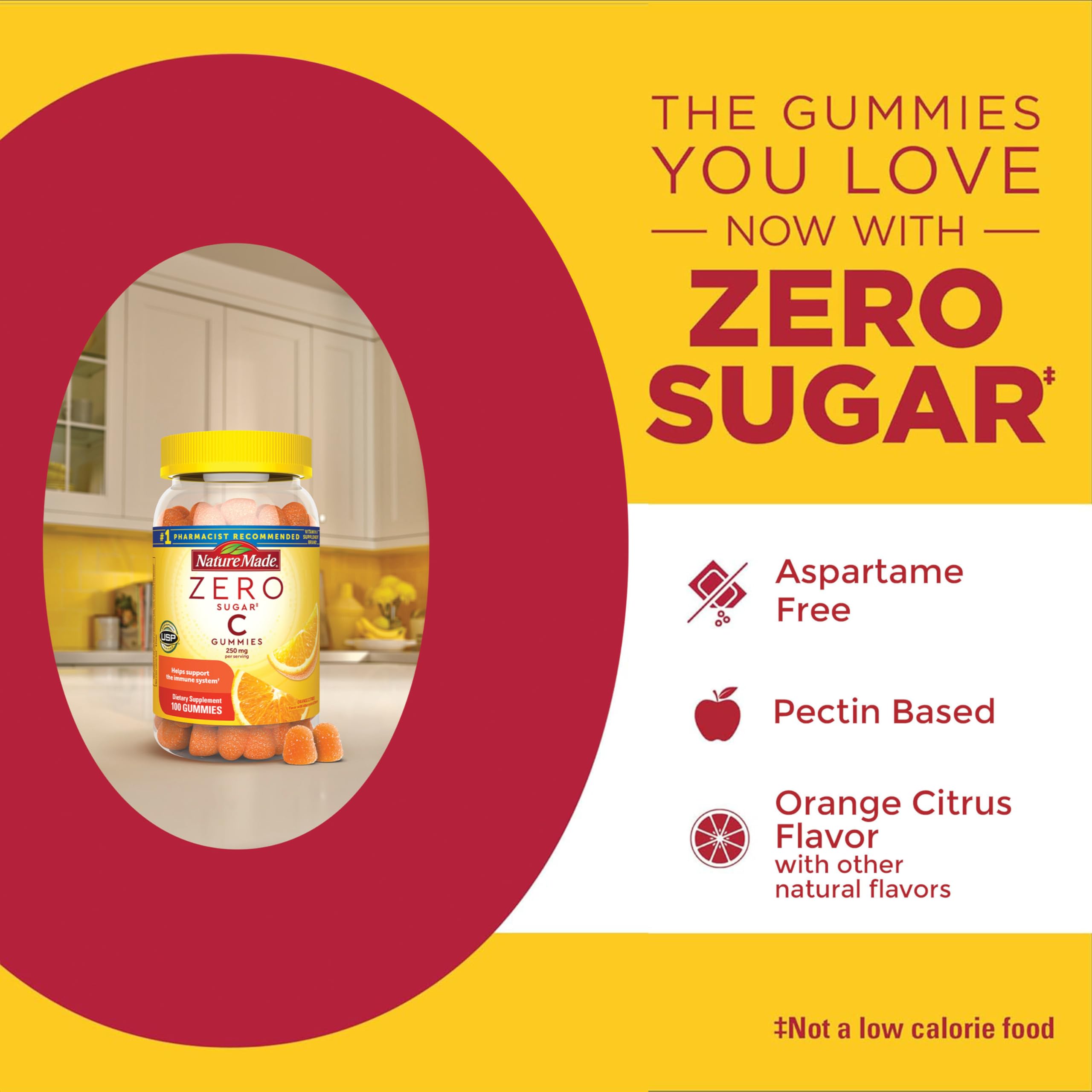 Nature Made Vitamin C Zero Sugar Gummies nutritional information