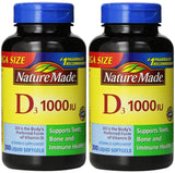 Nature Made Vitamin D3 1000 IU 600 Softgels front view