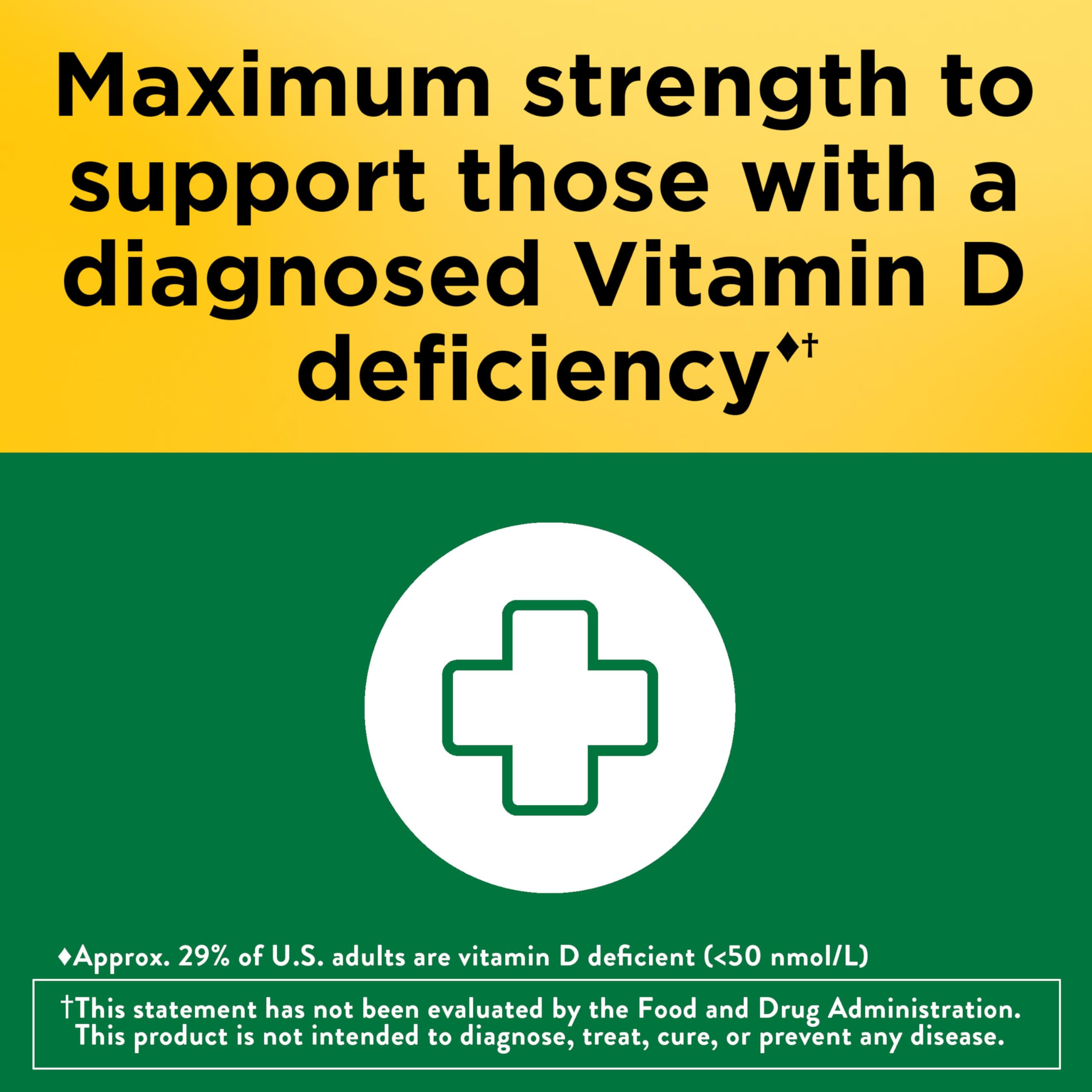 Nature Made Vitamin D3 10000 IU Softgels back label