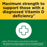 Nature Made Vitamin D3 10000 IU Softgels back label