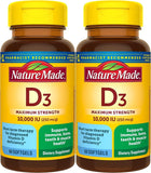 Nature Made Vitamin D3 10000 IU softgels pack of 2 front view