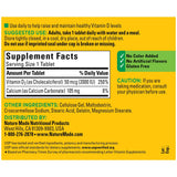 Nature Made Vitamin D3 2000 IU 220 Tablets bottle side view