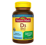 Nature Made Vitamin D3 2000 IU 320 softgels front view