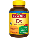 Nature Made Vitamin D3 2000 IU Tablets 400 Count front view