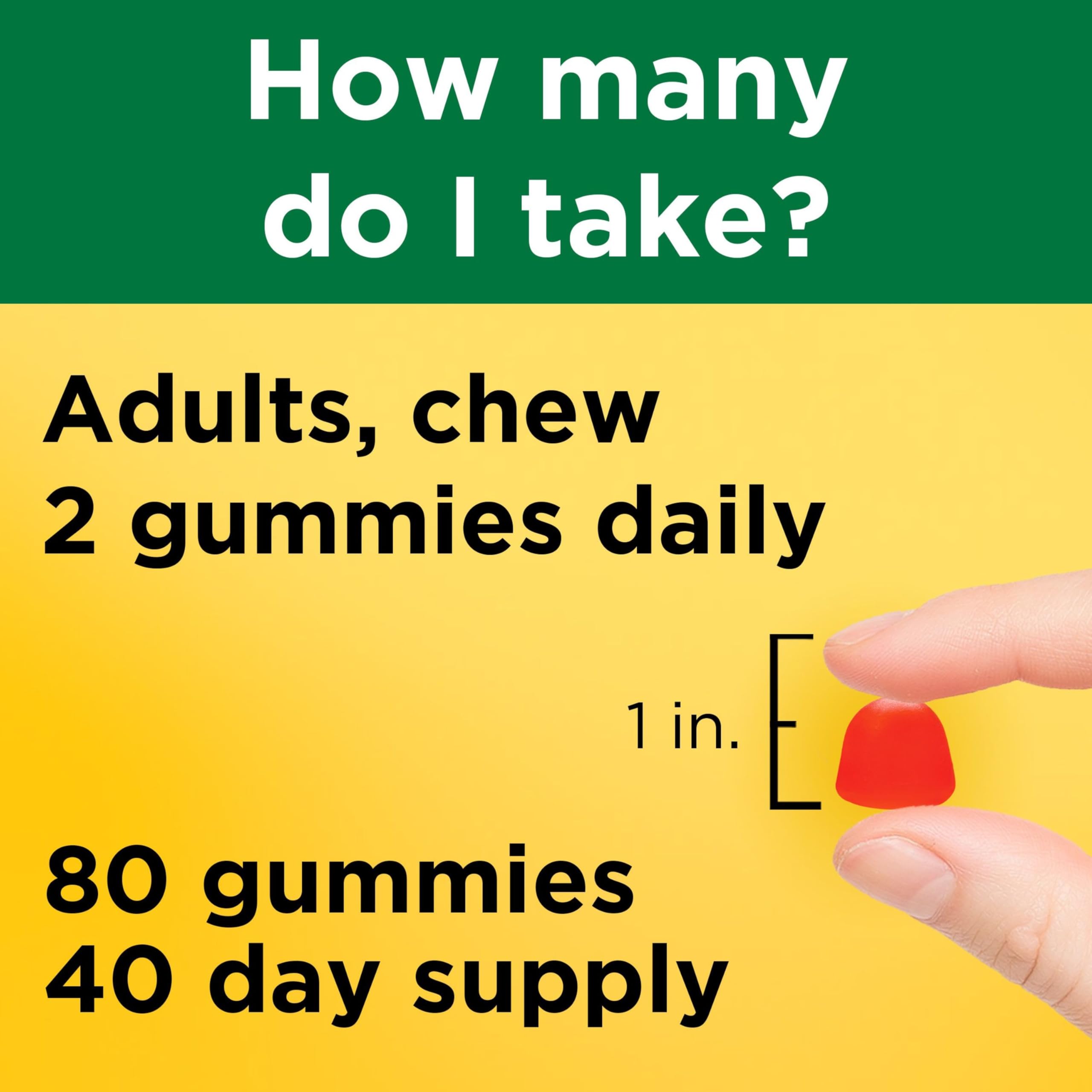 Nature Made Vitamin D3 Gummies nutritional information