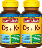 Nature Made Vitamin D3 + K2 Softgels pack of 2 front view