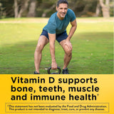 Nature Made Vitamin D3 + K2 Softgels showing softgel size
