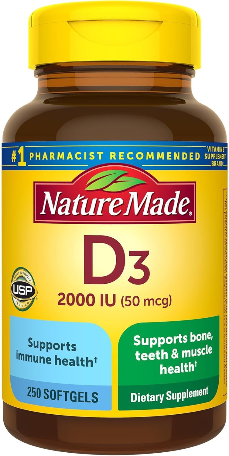 Nature Made Vitamin D3 Liquid Softgels 2000 IU front view