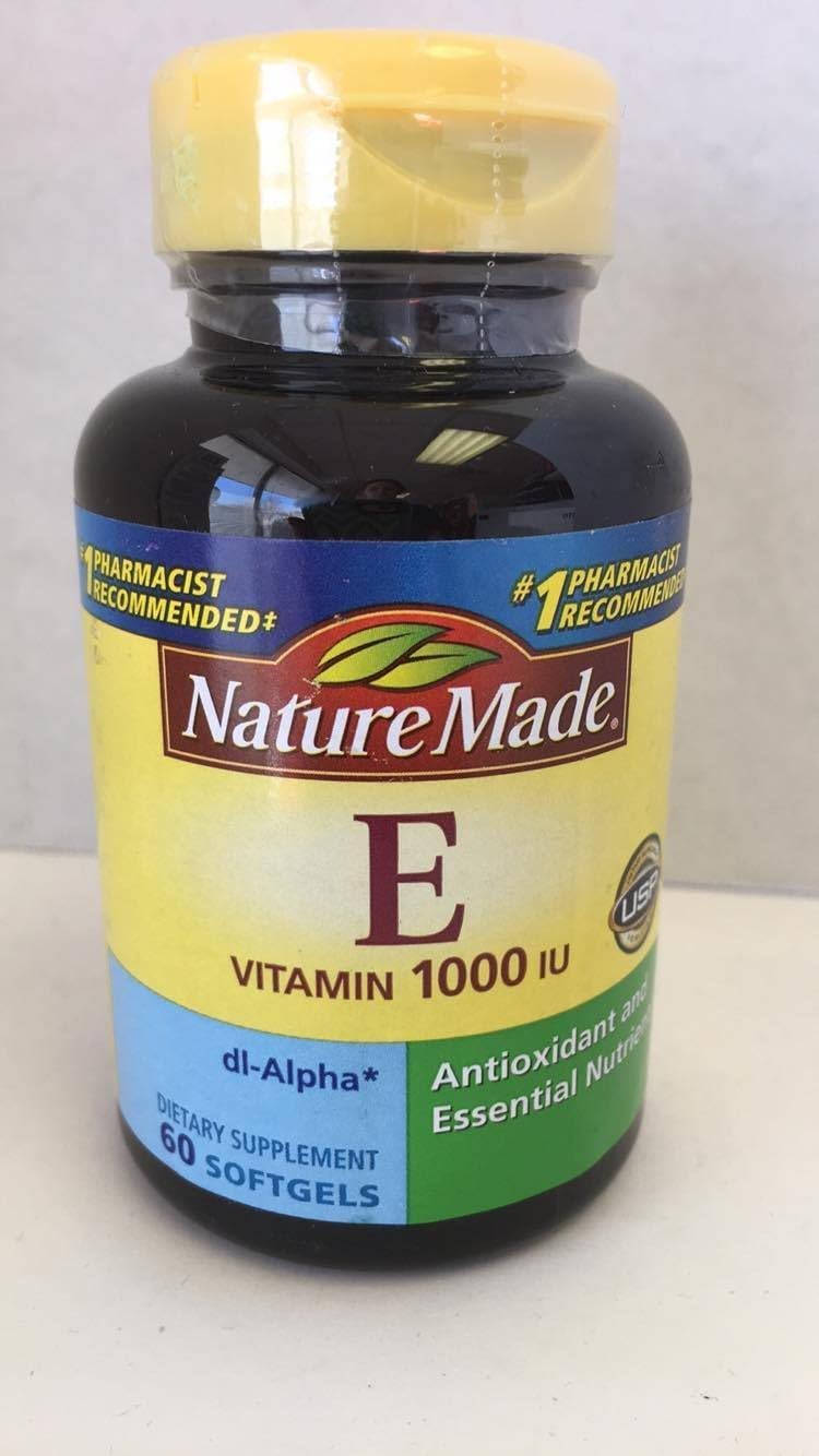 Nature Made Vitamin E 1000 IU Softgels two bottles front view